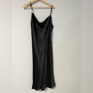 Aritzia Black Cowl Neck Slip Dress